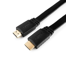 Кабель Cablexpert HDMI CC-HDMI4F-10, 19M/19M, v2.0, медь, позол.разъемы, экран, плоский кабель, 3м, черный, пакет
