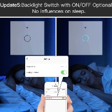 Выключатель MOES Gang Smart Switch Sensor w/o grounding ZS-EU1, Zigbee, 100-240 В