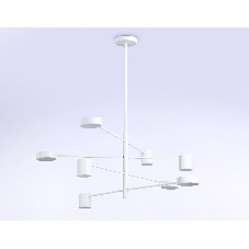 Подвесной светодиодный светильник Ambrella light FL51688/8 WH белый 3000K/4200K/6400K 48W D900*1000 (Без ПДУ)