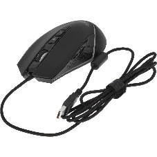 Мышь проводная AULA F805 черный, 6400 dpi, USB, кнопки - 7