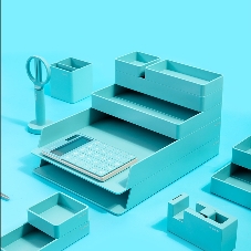 Органайзер настольный Deli ENS001blue Nusign синий, пластик
