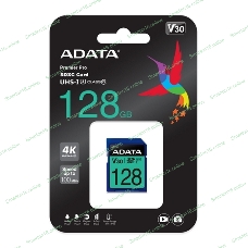 Флеш карта SD ADATA 128Gb ADATA Premier Pro SDXC Class 10 UHS-I U3 V30S 95/60 MB/sФлеш карта SD