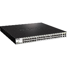 Коммутатор настраиваемый D-Link DGS-1210-52MPP/E2A PROJ WebSmart с 48 портами 10/100/1000Base-T и 4 портами 1000Base-X SFP (порты 1-48 с поддержкой PoE 802.3af/802.3at (30 Вт), PoE-бюджет 740 Вт)
