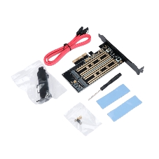 Адаптер Gembird для двух SSD M.2 (NVMe+SATA) в разъем PCI-e MF-PCIE-NVME-SATA, коробка