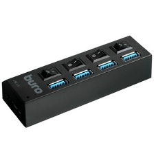 USB-концентратор Buro BU-HUB4-U3.0-L, USB 3.0, USB 4 порта, USB