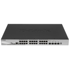 Коммутатор D-Link DGS-1510-28X, 24×1 Гбит/с + 4×10 Гбит/с SFP+, управляемый