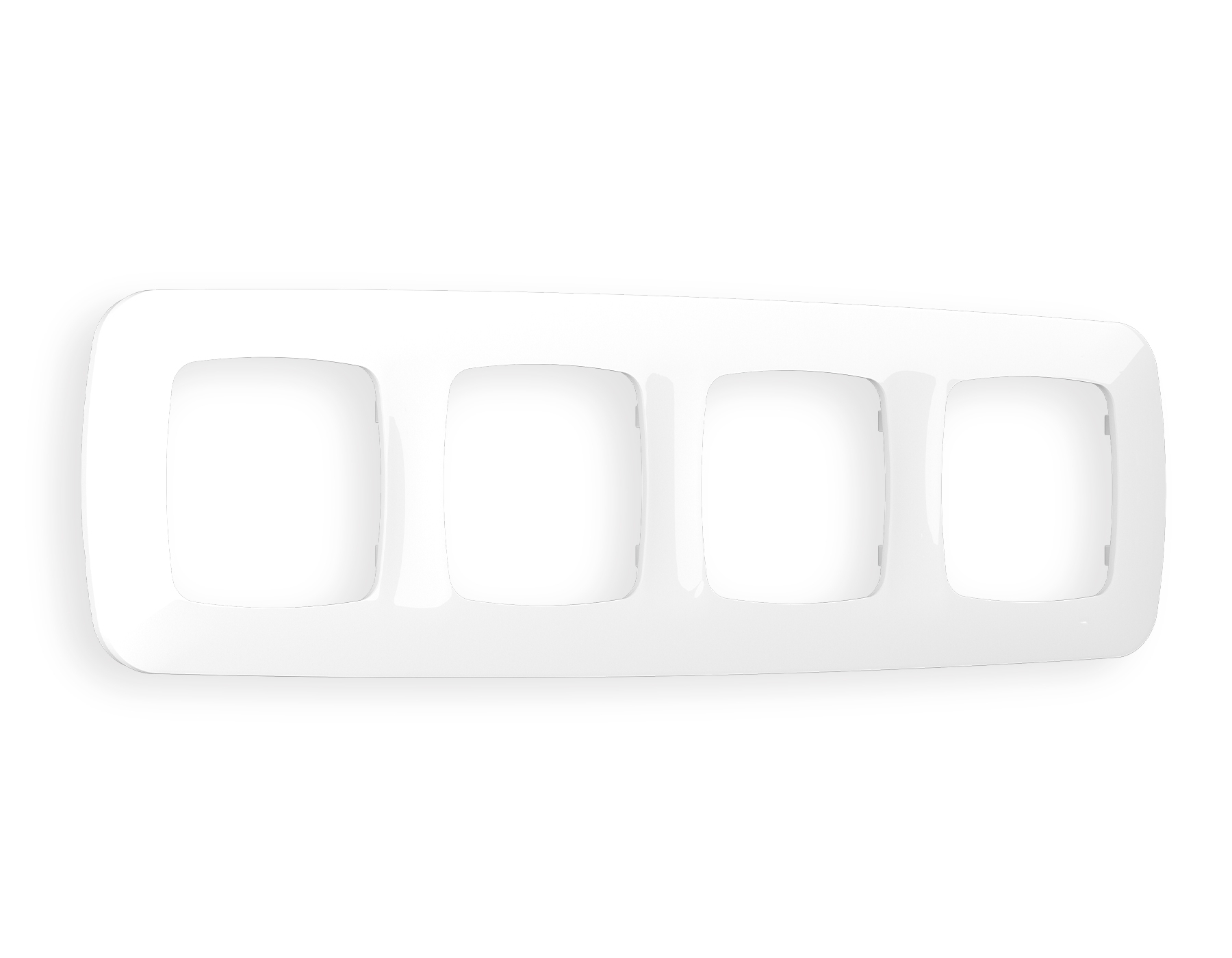 Рамка OMEGA Ecta (Белый глянец) 4-ая OF140104