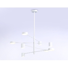 Подвесной светодиодный светильник Ambrella light FL51688/8 WH белый 3000K/4200K/6400K 48W D900*1000 (Без ПДУ)
