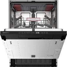 Встраиваемая посудомоечная машина Kuppersberg GHL 6030, High-Tech, 60 см, 16 комплектов, 8 программ, 3 корзины, лифт-механизм, конденсационная сушка, луч на полу, полная защита от протечек, индикатор отсутствия соли и ополаскивателя, отображение времени мытья, сенсорное управление, самодиагностика неисправностей, защита от детей, уровень шума 42 дб, энергоэффективность А