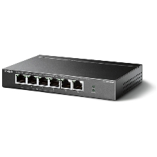 Коммутатор TP-Link 4-port 10/100Mbps Unmanaged PoE+ Switch with 2 10/100Mbps uplink ports, meta case, desktop mount, 4 802.3af/at compliant PoE+ port, 2 10/100Mbps uplink ports, DIP switches for Extend mode, Isolation mode and Priority mode, up to 250m PoE power supply
