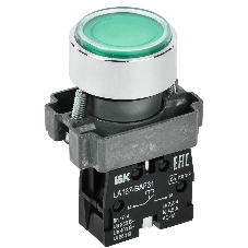Кнопка IEK LA167-BAF31 d=22мм 1з зеленая