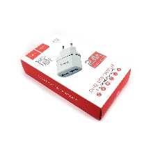 Сетевое зарядное устройство C12 Smart dual USB charger, белый