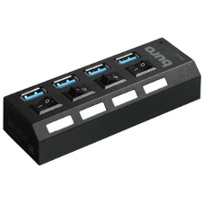 USB-концентратор Buro BU-HUB4-U3.0-L, USB 3.0, USB 4 порта, USB