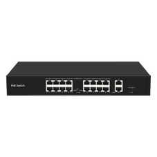 Коммутатор GIGALINK GL-SW-F005-16P - неуправляемый, 16 PoE (802.3af) порта 10/100 Мбит/с до 250 метров cat.6, 2 * 10/100/1000BaseT + 1 SFP 1000 Мбит/с, 300Вт