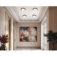 Светильник встраиваемый TU5020 BK/GD черный/золото IP20 GX70 D150*45