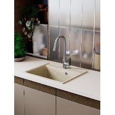 Мойка для кухни BAU Stil Pro 49х42, без выпуска, бежевый камень