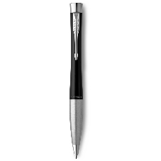 Ручка шариковая Parker Urban Core (CW2150858) Muted Black CT, M, черные чернила, подарочная коробка с европодвесом