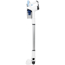 Пылесос вертикальный Coolfort CF-3006 белый/голубой, питание от аккумулятора, 130 вт, уборка сухая, пылесборник 0.5 л, работа от АКБ max 30 мин.