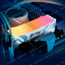 Оперативная память Kingston Fury Renegade, DDR5, 64Gb (2x32Gb), 6400MHz, CL32, DIMM, радиатор, RGB, белый