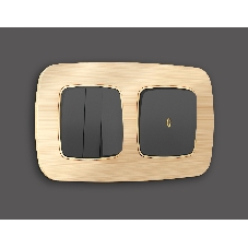 Лицевая панель OMEGA (Графит Мягкое касание) для 1-кл выключателей с подсветкой QUANT OP9020