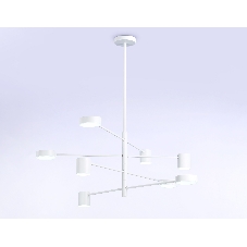 Подвесной светодиодный светильник Ambrella light FL51688/8 WH белый 3000K/4200K/6400K 48W D900*1000 (Без ПДУ)