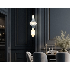 Светильник Ambrella light LH53121 GD/WH/GB золото/белый/серо-синий 19W 3000K D160*1880
