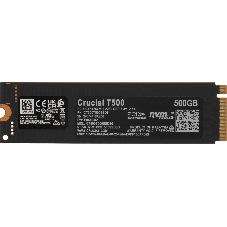 Накопитель SSD Crucial T500, 500Gb, M.2 2280, PCIe 4.0 x4, NVMe, R/W 7200/5700
