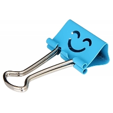 Зажимы Deli 8487 smile 19 мм ассорти (упаковка: 40 шт) пластиковая туба