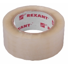 Скотч упаковочный Rexant 48 мм х 50 мкм, прозрачный, рулон 66 м