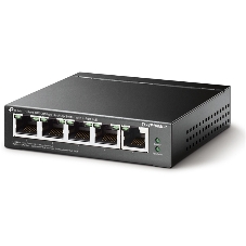 Коммутатор 5-Port 10/100Mbps Unmanaged Switch with 4-Port PoE, meta case, desktop mount, PoE budget 41W.