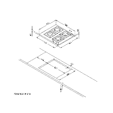 Газовая варочная поверхность Korting HG 645 CRB, 4 конфорки, эмалированный металл, 7550 Вт