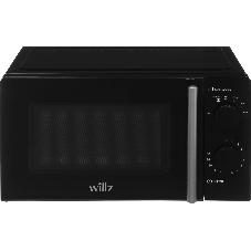 Микроволновая печь WILLZ MOS-1706MB черный, 17 л, 700 Вт, переключатели — поворотный механизм