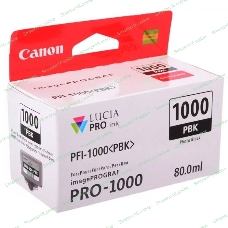 Картридж струйный Canon PFI-1000 PBK для IJ SFP PRO-1000 WFG. Фото черный. 80 мл.