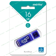 Флешка USB Smartbuy Glossy series Dark Blue (SB16GbGS-DB), 16Gb, USB 3.0, R/W 75/30, синий
