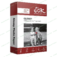 Фотобумага CC Glossy; 230gsm; A6*50 Глянцевая; 230г/м2; формат А6; 50 листов