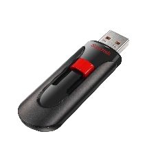Флешка USB Sandisk CZ60 Cruzer Glide (SDCZ60-032G-B35), 32Gb, USB 2.0, R/W 30/8, черный/красный
