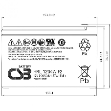 Батарея для ИБП CSB HRL 1234W (12V, 9Ah)
