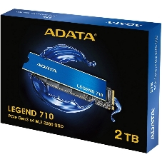 Накопитель SSD ADATA LEGEND 710, 2Tb, PCIe 3.0 x4, M.2 2280, NVMe, R/W 2400/1800, с радиатором