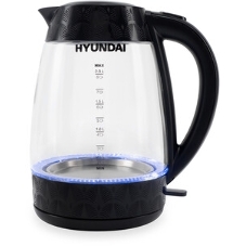 Чайник электрический Hyundai HYK-G4505 2 л, 2200 Вт, черный (корпус: стекло)