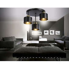 Светильник Ambrella light TR8121/3 BK/BS черный/латунь E27*3 max 40W D370*265