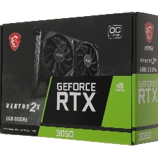 Видеокарта MSI RTX 3050 VENTUS 2X E 6G OC NVIDIA RTX 3050 6Gb, GDDR6, PCI-E 4.0, HDMIx2 DPx1 HDCP