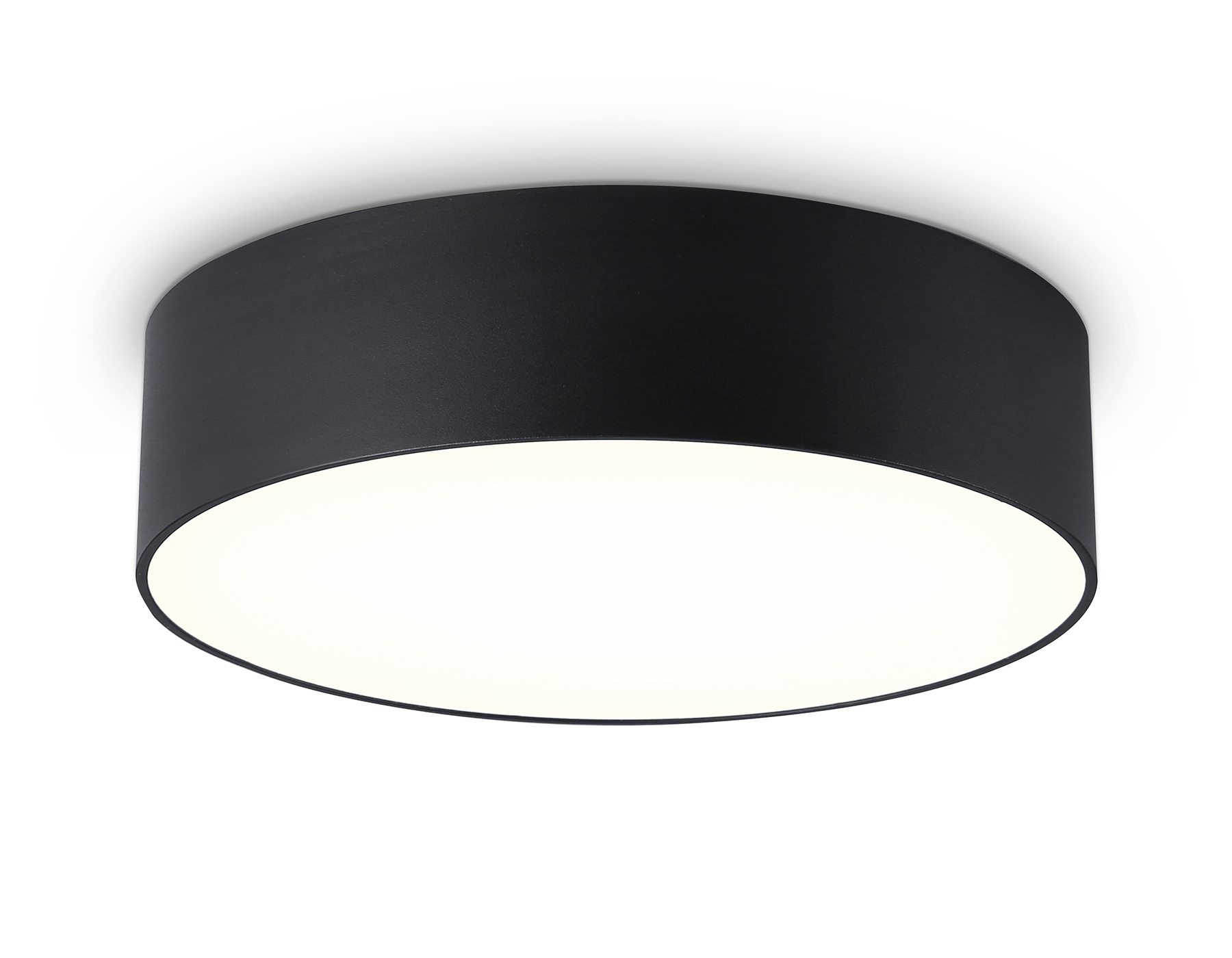 Потолочный светодиодный светильник Ambrella light FV5517 BK черный LED 18W 3000K D160*58 (Без ПДУ)