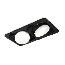 Комплект встраиваемого светильника Ambrella light XC7664020 SBK/SWH черный песок/белый песок MR16 GU5.3 (C7664, N7030)