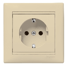 Розетка Legrand 774321 2К+3 со шторками, слон. кость Valena