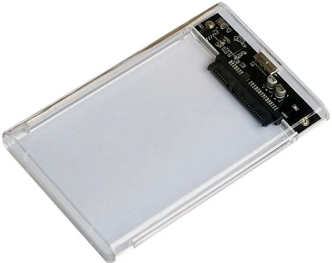 Внешний корпус для HDD/SSD AgeStar 3UB2P4C SATA III пластик прозрачный 2.5