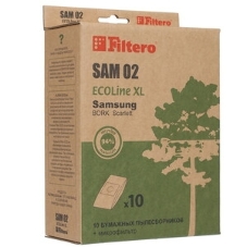 Комплект бумажных пылесборников Filtero SAM02 (10+фильтр) ECOLine XL (R)
