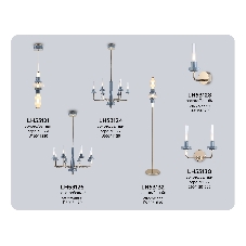 Люстра Ambrella light LH53124/6 GD/WH/GB золото/белый/серо-синий 10W 3000K D660*1120
