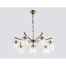 Люстра Ambrella light LH56033/7+1 BS/CL латунь/прозрачный E14*8 max 40W D790*1200