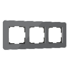 Рамка на 3 поста Elite (графит, стекло) W0032440