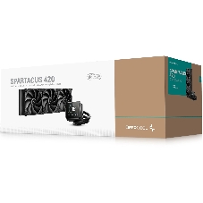 Система водяного охлаждения Deepcool Spartacus 420 ARGB Soc-AM5/AM4/1200/1700/1851 черный 4-pin 32.89dB Al LCD 2647gr Ret (R-SPT420-BKDSMP-G-1)